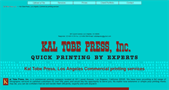 Desktop Screenshot of kaltobepress.com